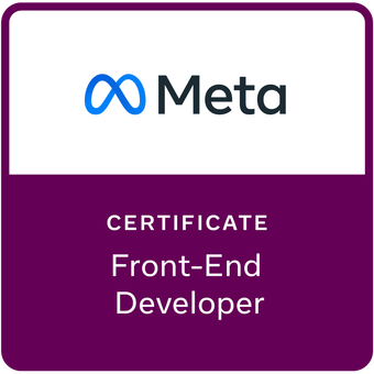 Meta Front-End Developer certificate